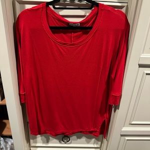 Express Red 3/4 Sleeve Top Small